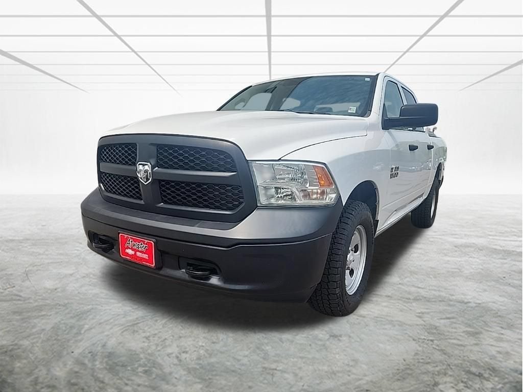 2018 RAM 1500 Tradesman in White — front three-quarter view