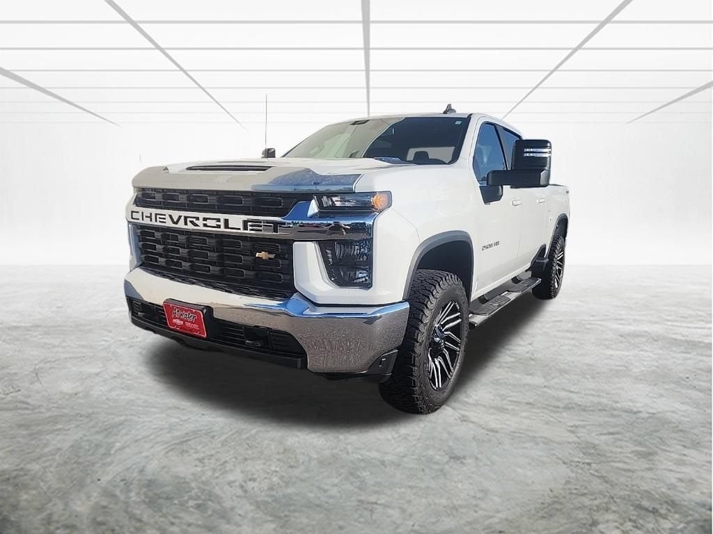 2021 Chevrolet Silverado 2500 HD LT in Summit White — front three-quarter view