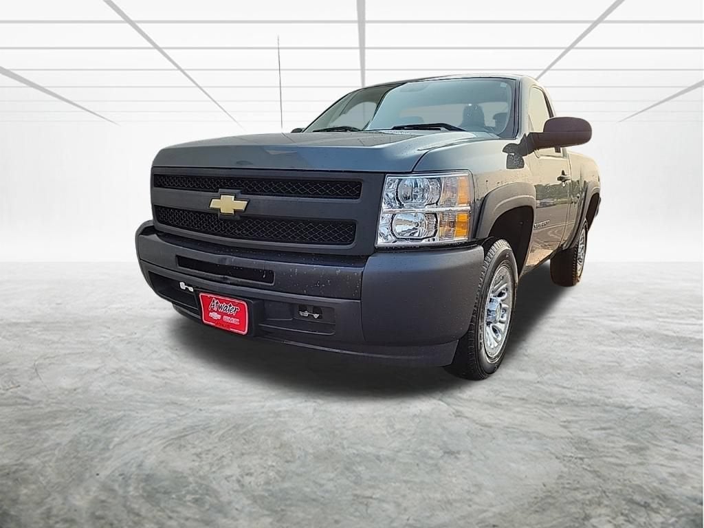 2011 Chevrolet Silverado 1500 Work Truck in Steel Green Metallic — front three-quarter view