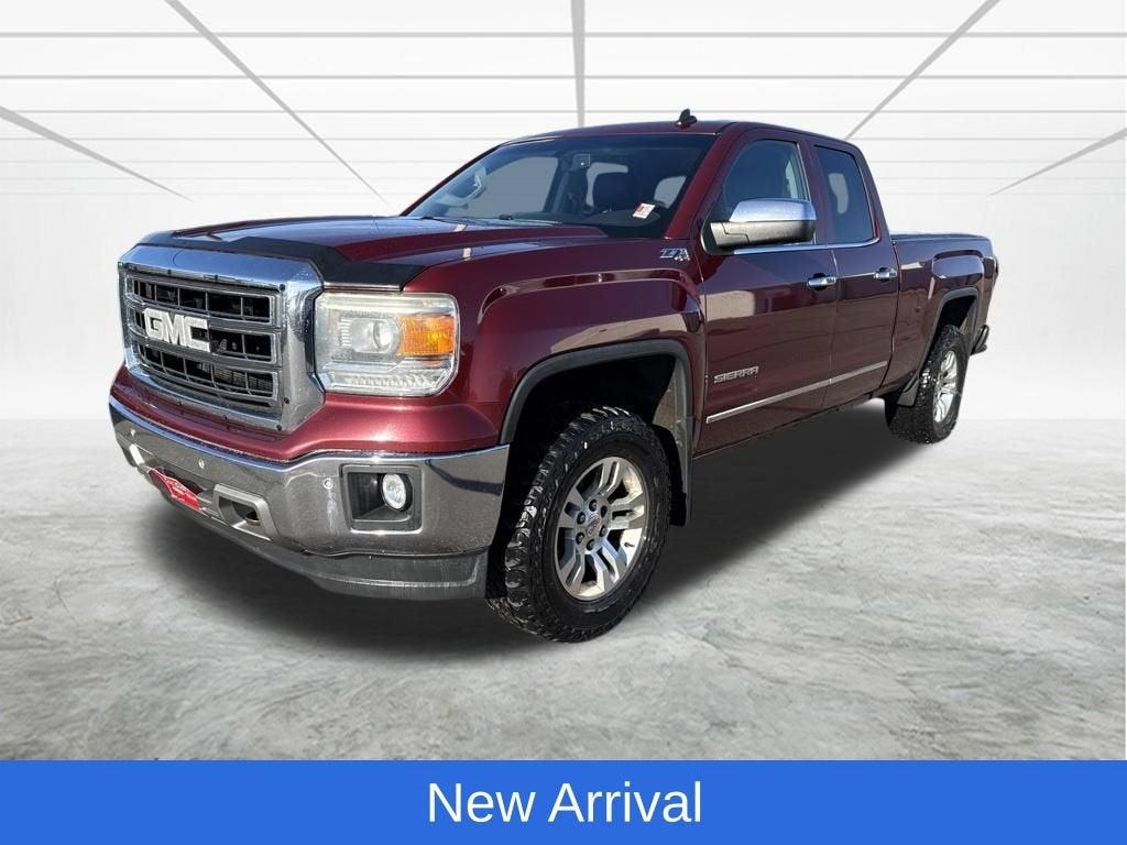 2014 GMC Sierra 1500 SLT in Sonoma Red Metallic — front three-quarter view