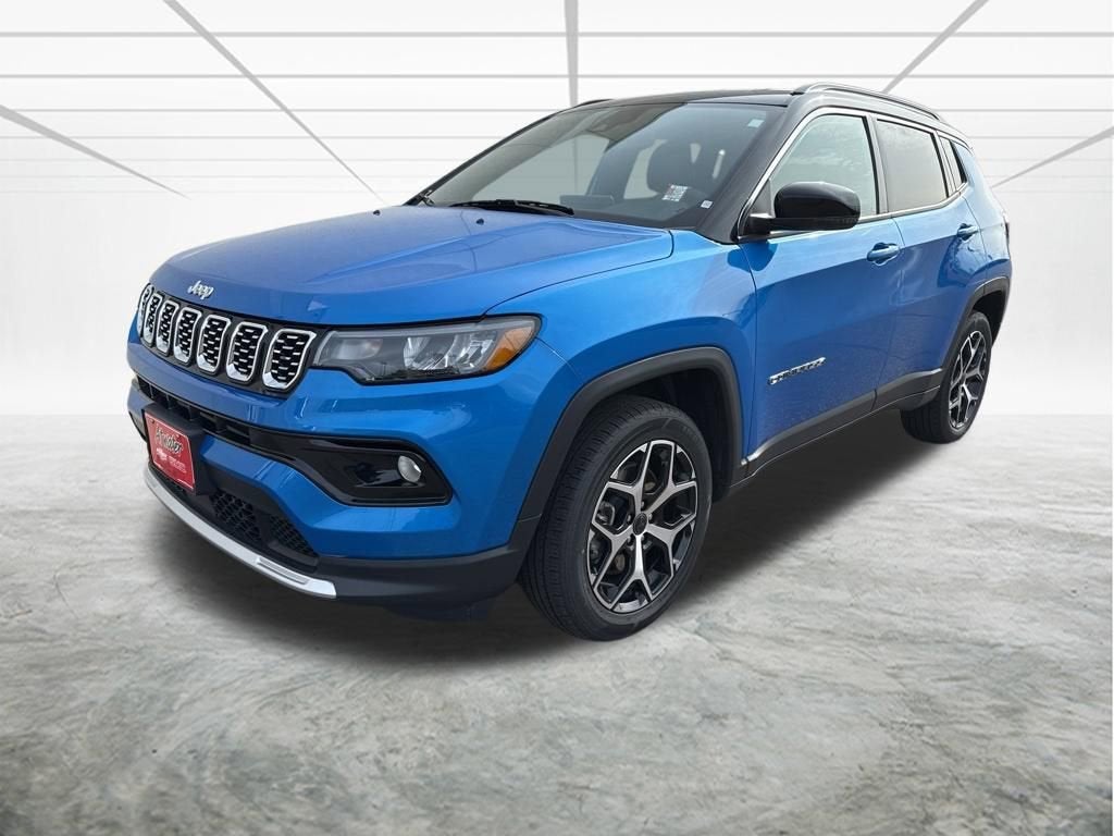 2025 Jeep Compass Limited in Blue — front three-quarter view
