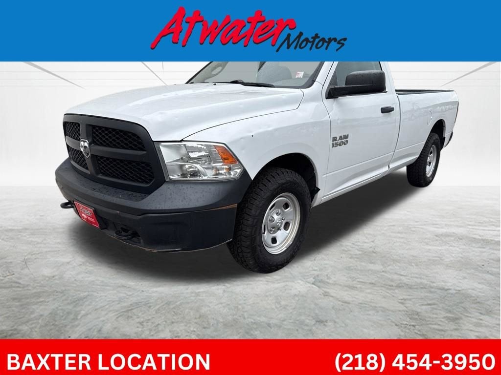 2017 RAM 1500 Tradesman in White — front three-quarter view