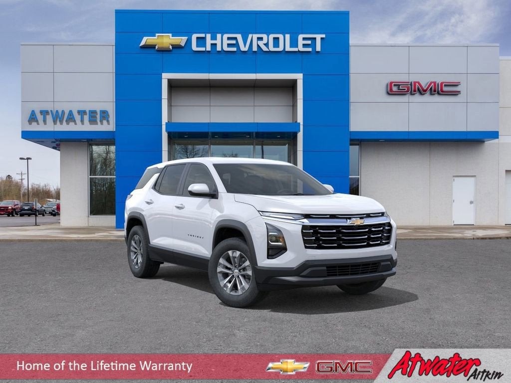 2026 Chevrolet Equinox LT in Summit White — front three-quarter view